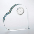 Heartstring Clock Award - Optic Crystal